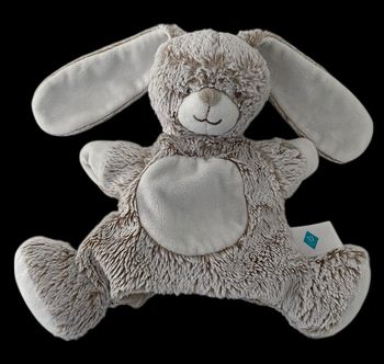 B6200❤️ Doudou Plat MARIONNETTE TEX BABY Lapin Marron Beige