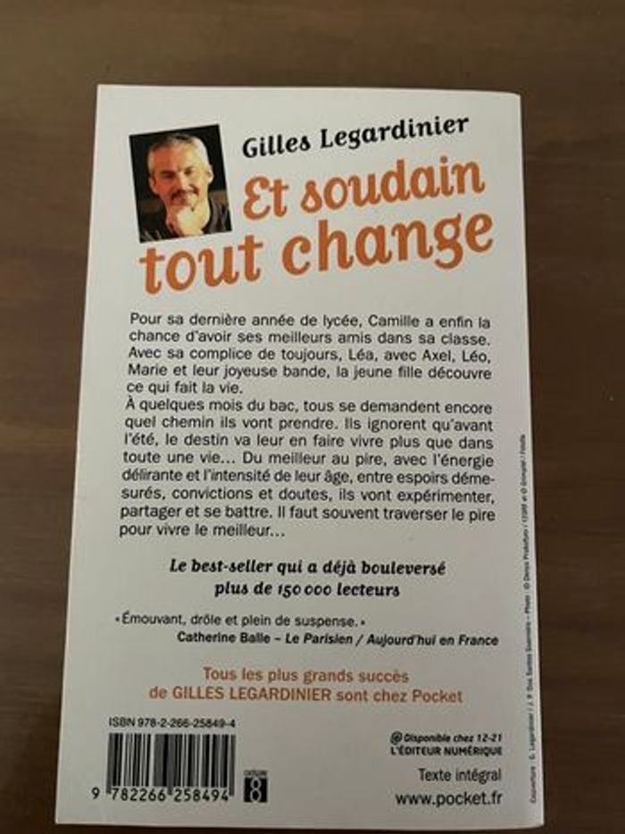 Et soudain tout change Gilles Legardinier Pocket - photo numéro 2