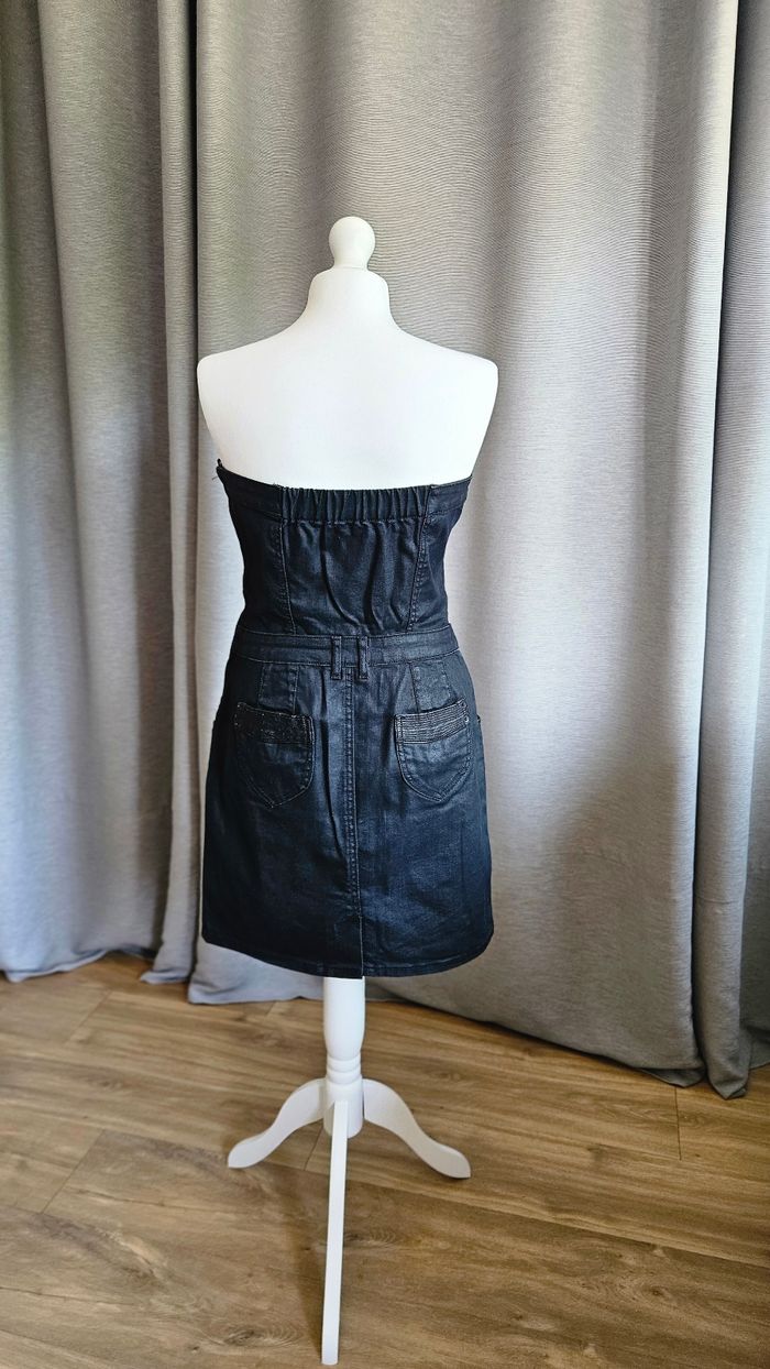 Robe en jean bustier noir, taille M, Bonobo Jeans - photo numéro 2