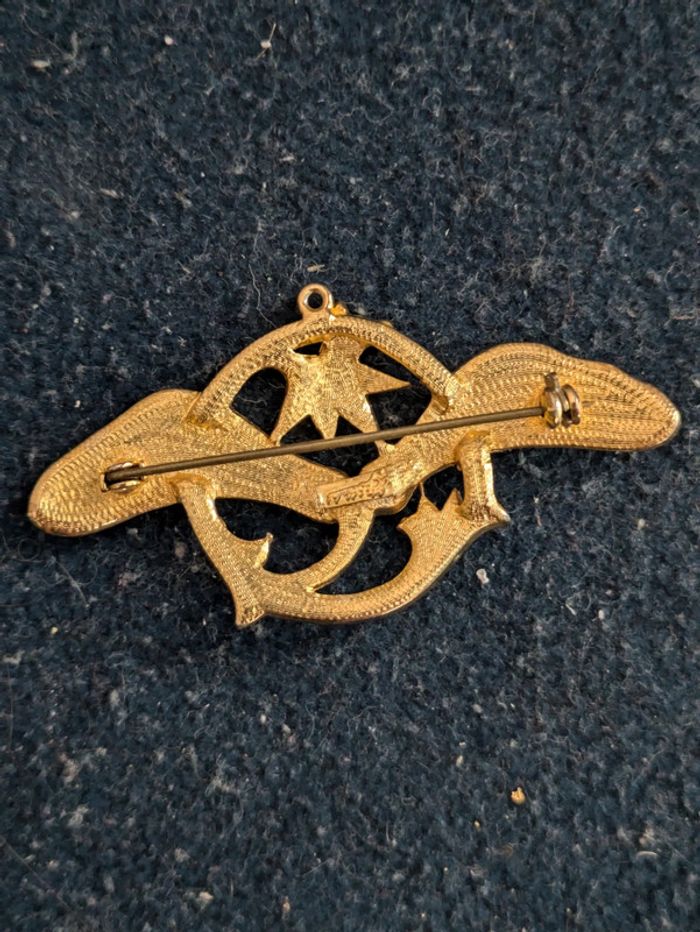 Broche vintage a strass - photo numéro 3