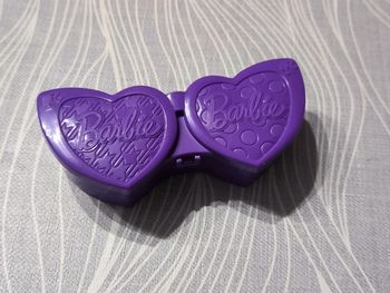 Mattel barbie boîte de rangement forme lunette violette