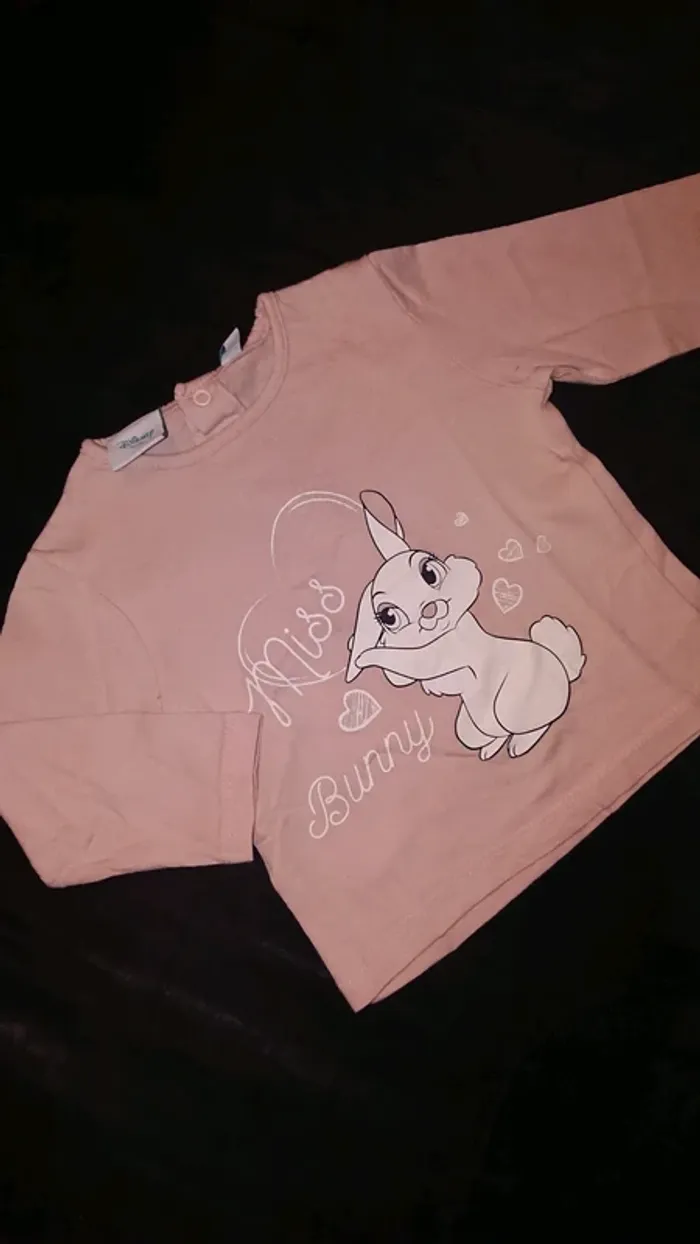 T shirt manches longues miss bunny 6mois