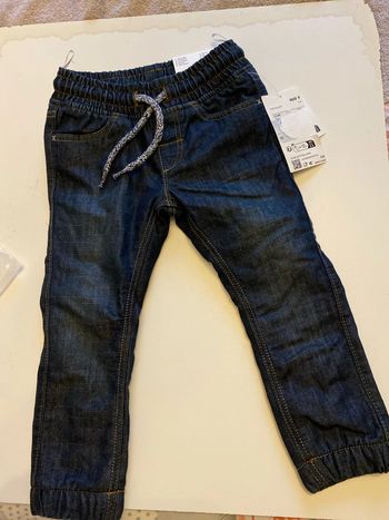 Jean bleu 2 ans doublé polaire chaud