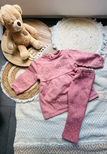 Ensemble robe et legging rose Kiabi 18M