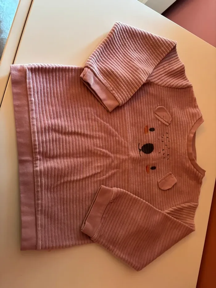 Pyjama rose en velours noukie’s 5Y/110cm - photo numéro 2