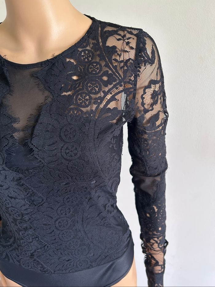 Body noir en dentelle Morgan taille XS jamais porté - photo numéro 4