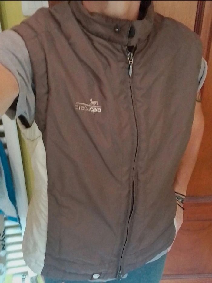 Veste sans manches femme brune et beige Geologic - photo numéro 2