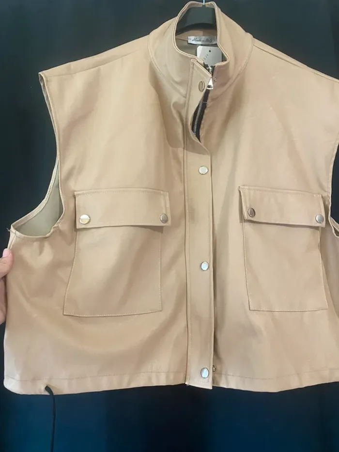 Veste sans manches similicuir - photo numéro 2