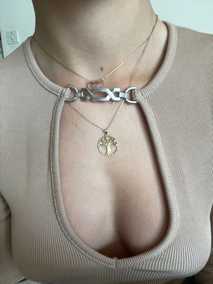 haut à manche longue beige , Bershka - photo numéro 3
