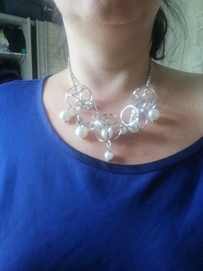 Parure perle blanche - photo numéro 4