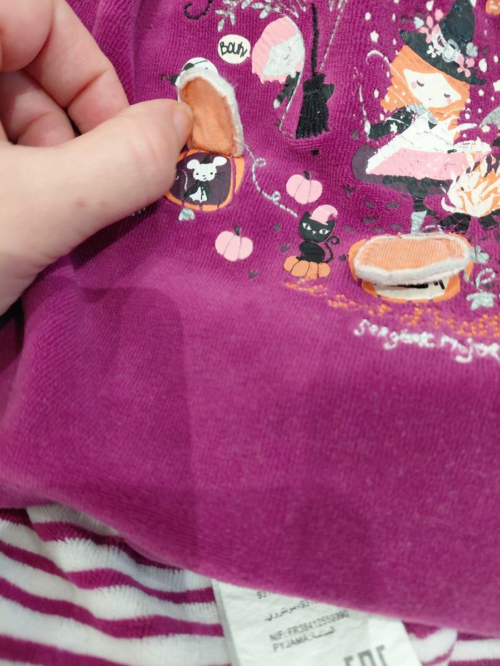 Pyjama chaud 2 pièces Halloween Sergent Major taille 3 ans - photo numéro 3