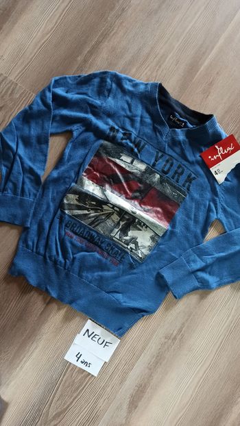 Pull neuf 4 ans garçon NY