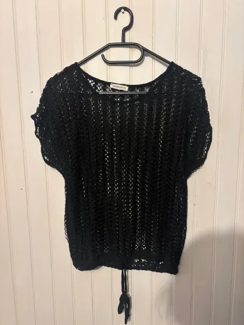 Top maille noir
