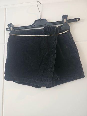 Jupe short velours noir Gemo