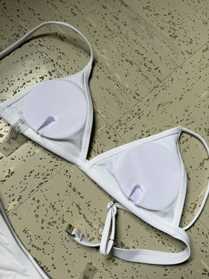Maillot de bain 2 pièces blanc Shein - photo numéro 3
