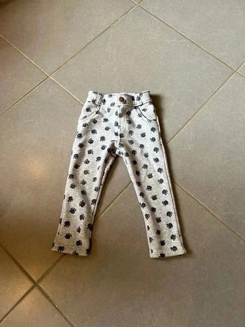 Pantalon souple avec pattes d'ours - Kiabi - Gris & noir - 24 mois