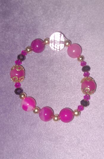 Bracelet agate rose