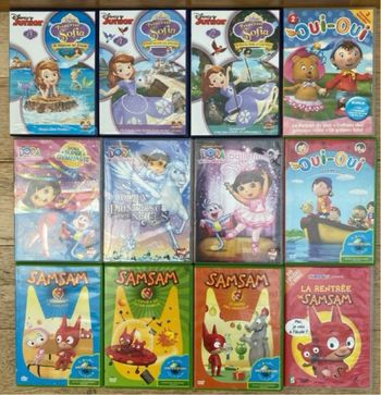 DVD enfant Dora l’exploratrice Princesse Sofia SamSam