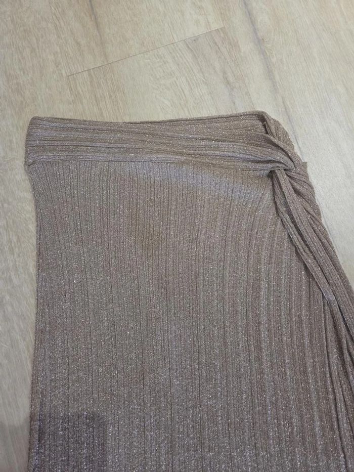 jupes longue Zara marron et doré taille M - photo numéro 4