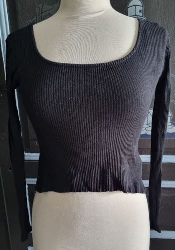 Top dos nu noir taille S