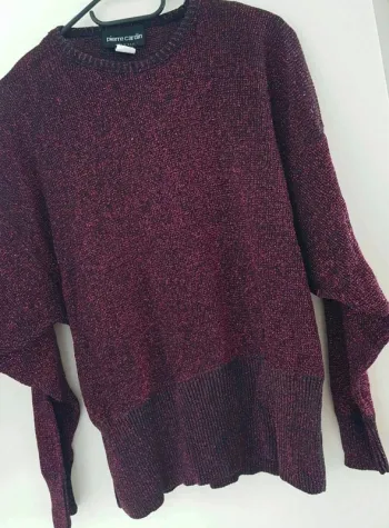 Pull coton  fibre métallique  pierre  cardin  taille 38