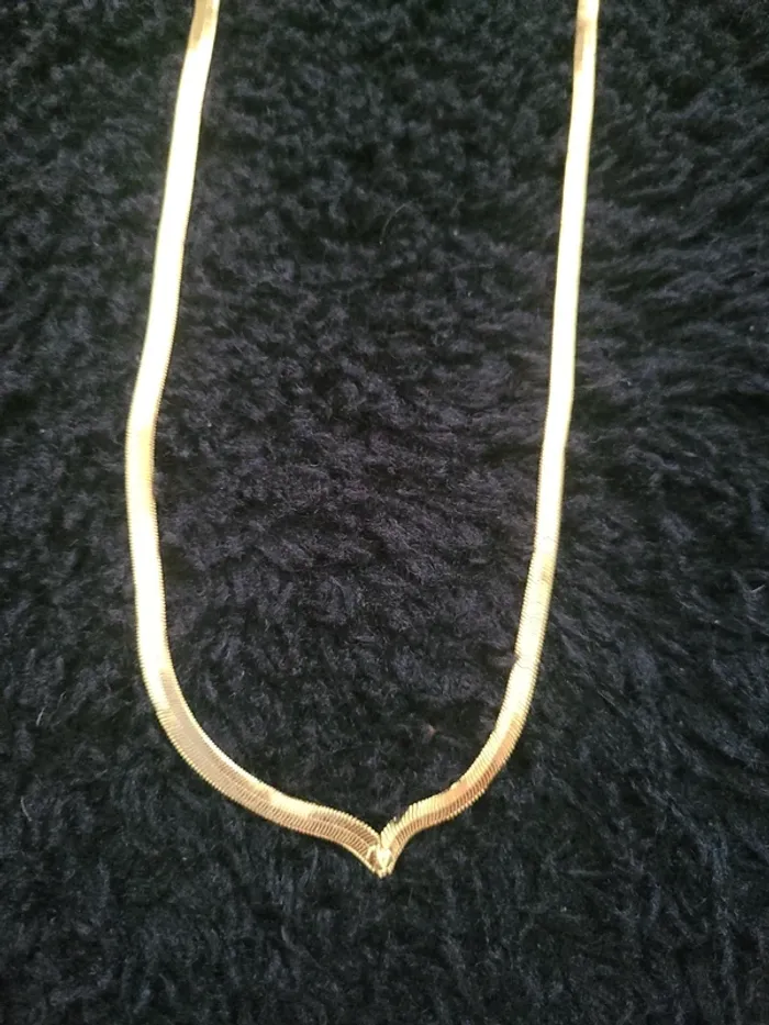 Collier en acier inoxydable doré - photo numéro 3