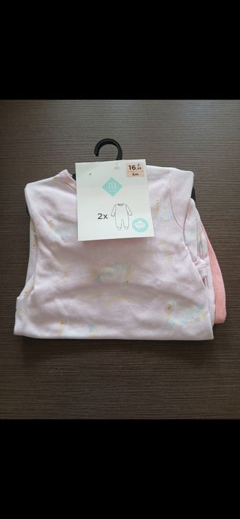 Lot de deux pyjamas en coton fille 6 mois