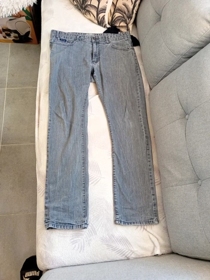 Jeans Homme Taille 46 Gris a fermeture éclair.