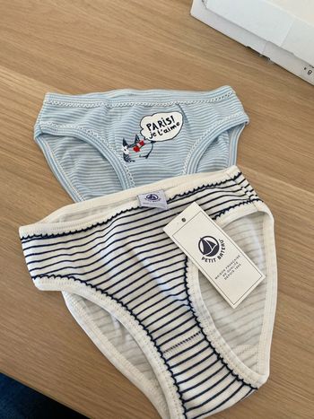 Lot de deux culottes neuves petit bateau Paris je t’aime