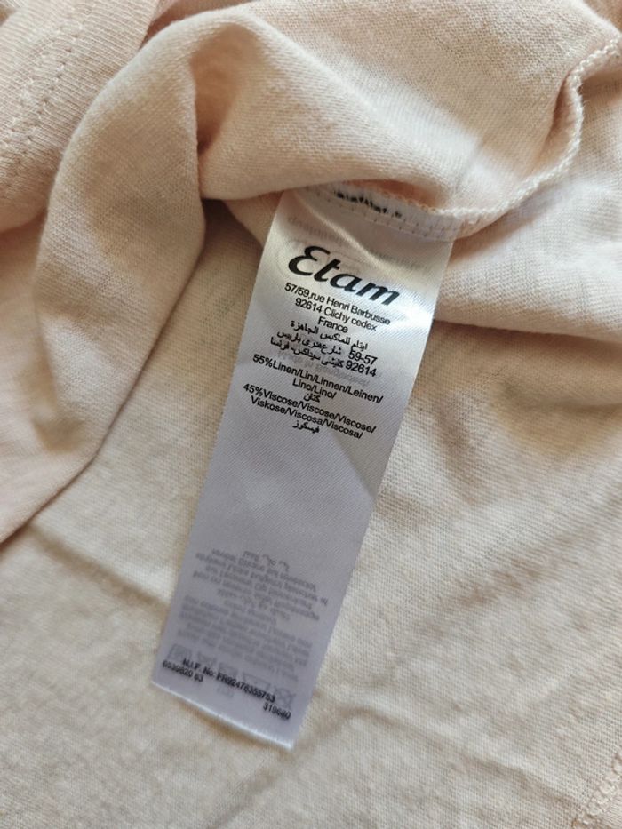 Débardeur en lin Etam neuf taille M - photo numéro 4