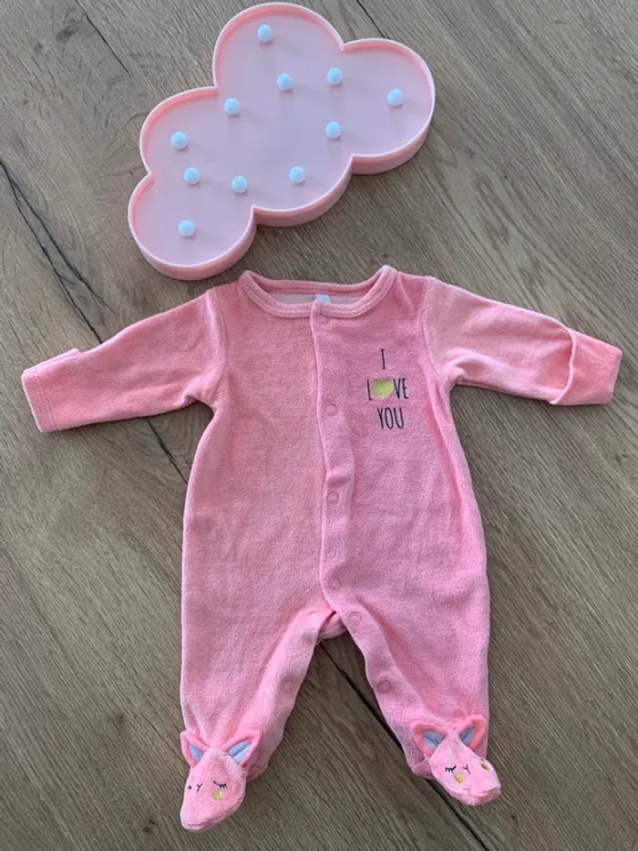 Grenouillère rose lapin