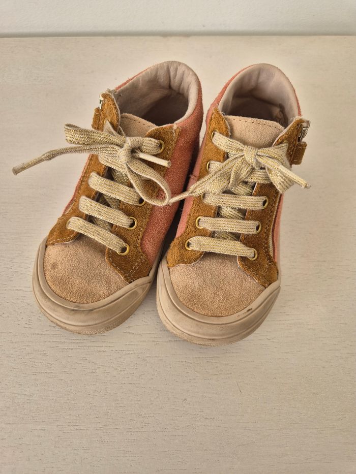 Chaussures montantes daim + cuir fille pointure 23 Bopy - photo numéro 3