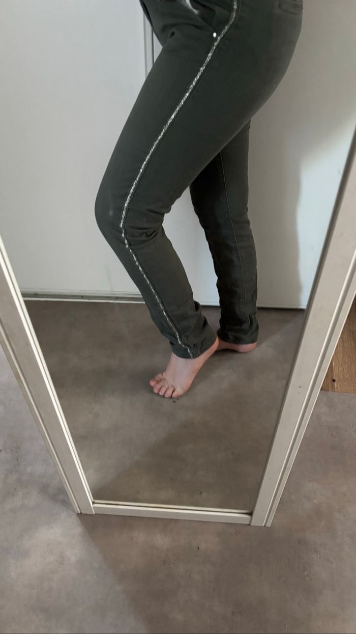 Jean coupe droite kaki  M - photo numéro 6
