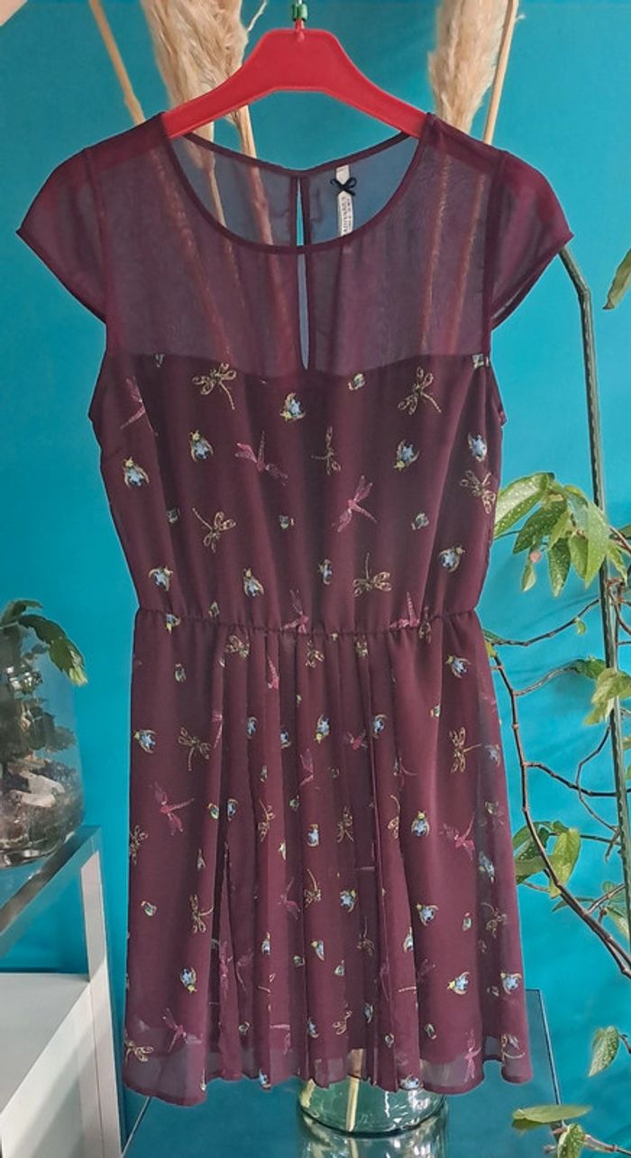 robe STRADIVARIUS été bordeaux T38