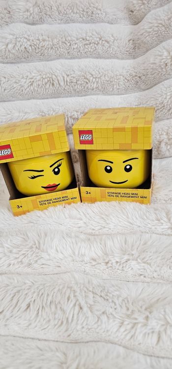 Lot de 2 têtes de rangement Lego mini Neufs 