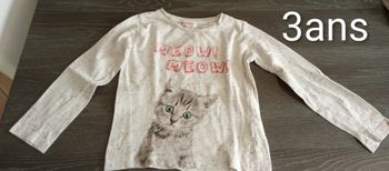 Tee shirt manches longues 3 ans 