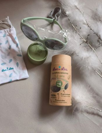 Lunettes de soleil végétales Vert d'eau 1/3 ans🍃 luc et Léa