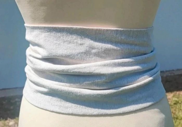 💎Grosse ceinture femme gris crème boucle femme vintage authentique taille XS s cuir coton - photo numéro 4