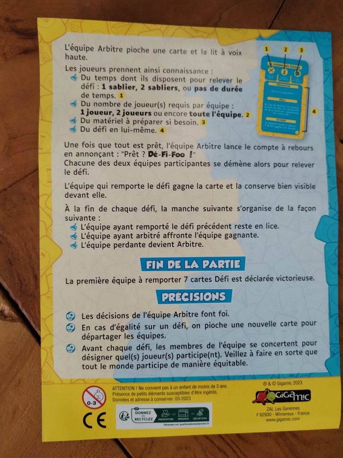 Jeu Defifoo Gihamic 7 ans + - photo numéro 6