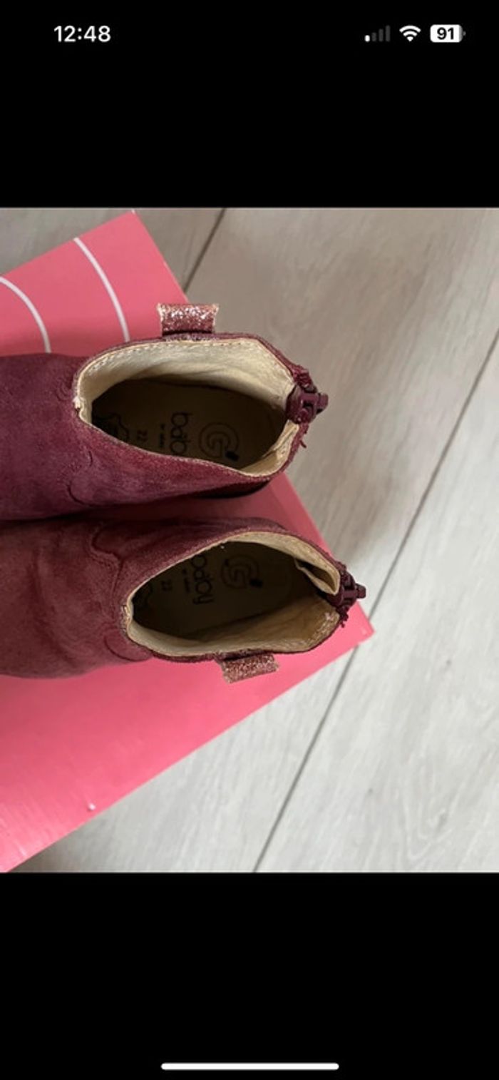 Bottine gémo couleur bordeaux - photo numéro 4
