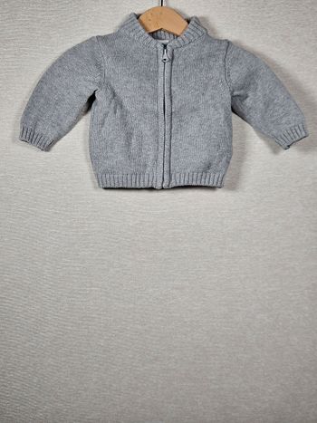 Gilet zippé  gris tex 3 mois 