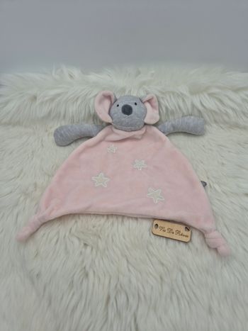 Doudou plat Koala Obaibi rose Étoiles