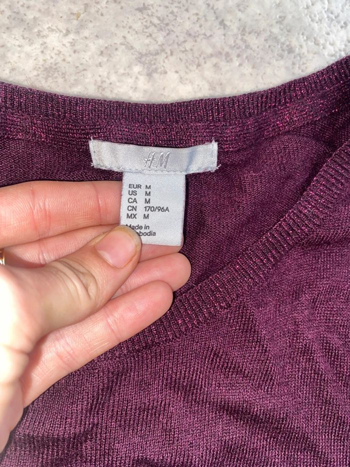 Pull violet prune neuf - photo numéro 3
