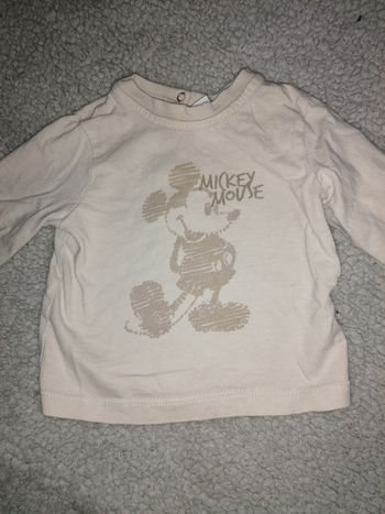 Maillot manche longue 3mois mickey
