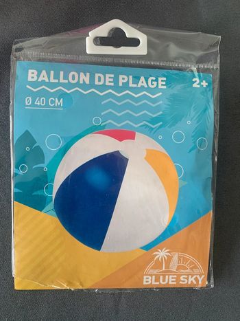 Ballon de plage 40cm à gonfler Neuf emballé