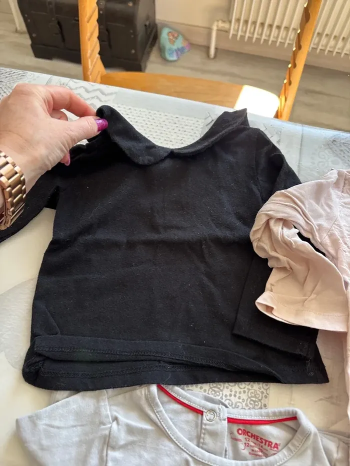 Lot tee-shirts ml 12 mois - photo numéro 2