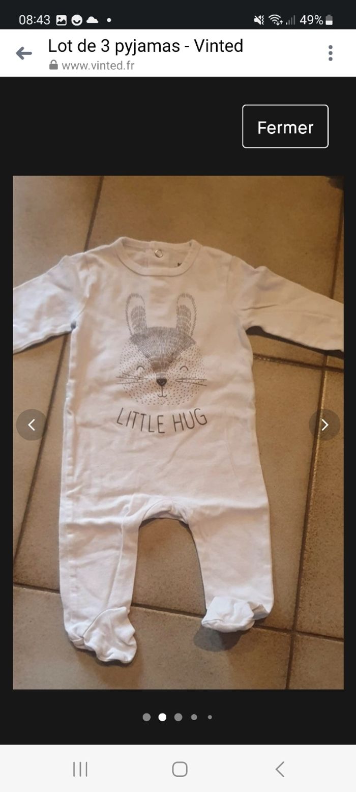 Lot de 3 pyjamas - photo numéro 2