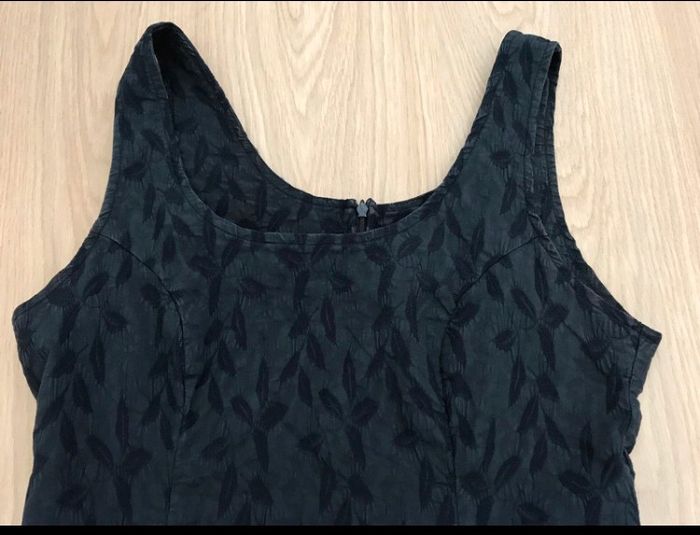 Robe d’été sans manches STK taille 44 marine à motif feuille - photo numéro 2