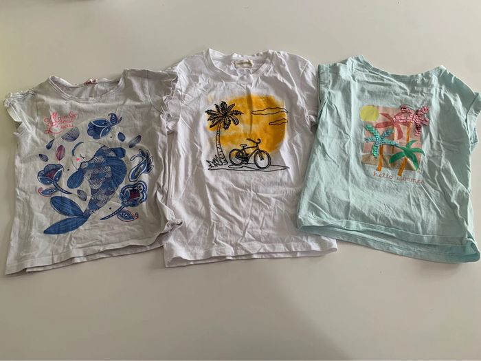 Lot 3 t-shirt manches courtes 8ans (orchestra/DPAM)