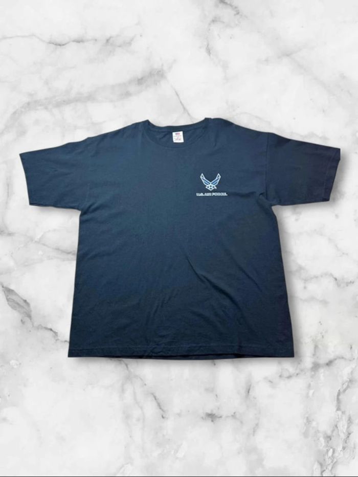 T-shirt noir Bayside U.S. Air Force Vintage Made in America Taille XL